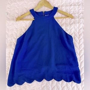 Periwinkle scallop bottom top